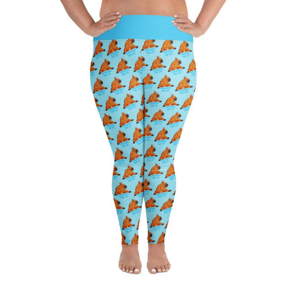 &quot;Frenchies For Life&quot; Plus Size Leggings | Red &amp; White Colored