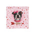 Gorgeous Black & White Colored Female English Bulldog Pink Valentine&