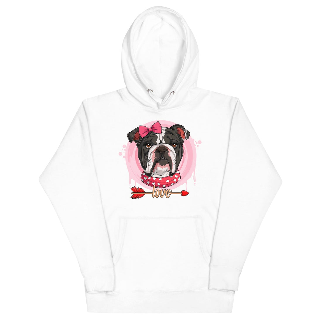 Gorgeous Black & White Colored Female English Bulldog Valentine&