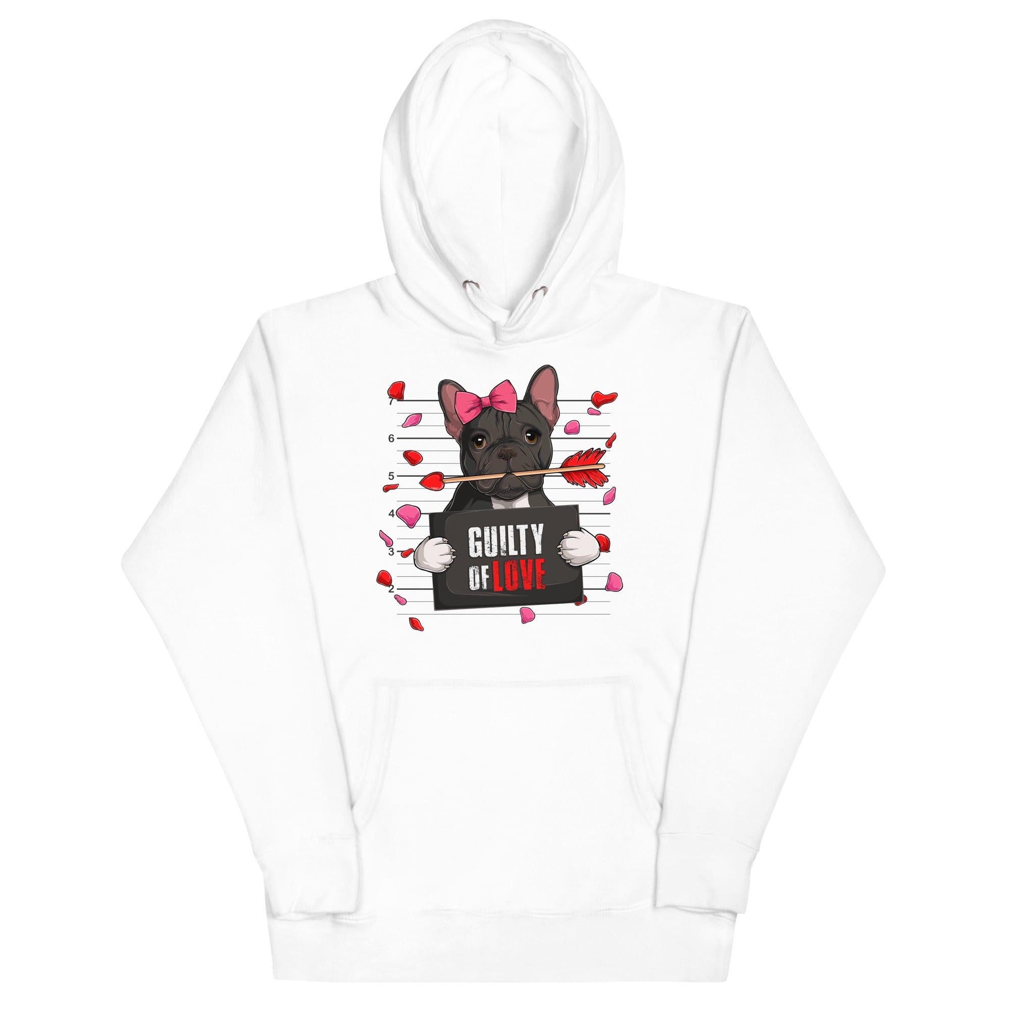 Gorgeous Black &amp; White Colored Female French Bulldog Guilty of Love Unisex Hoodie