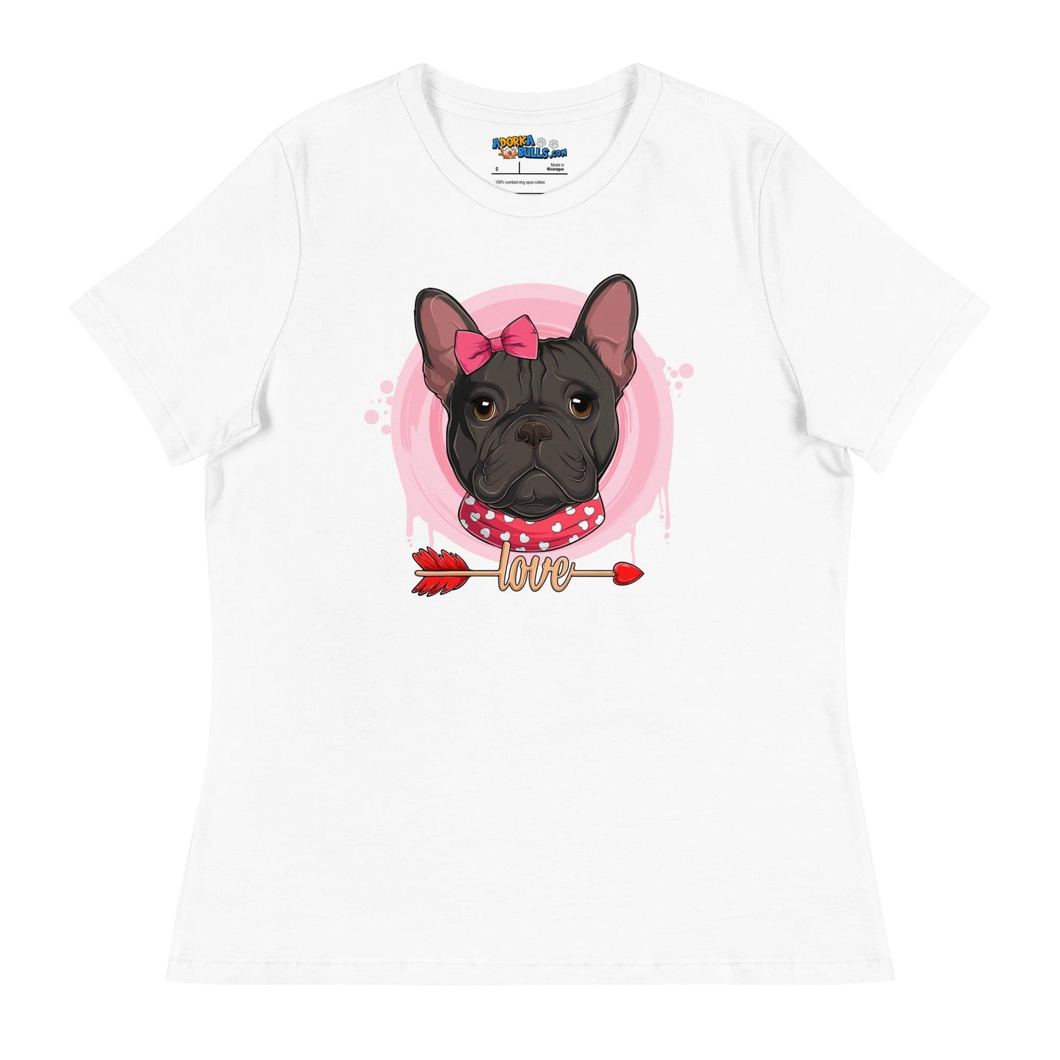 Gorgeous Black &amp; White Colored Female French Bulldog Valentine&