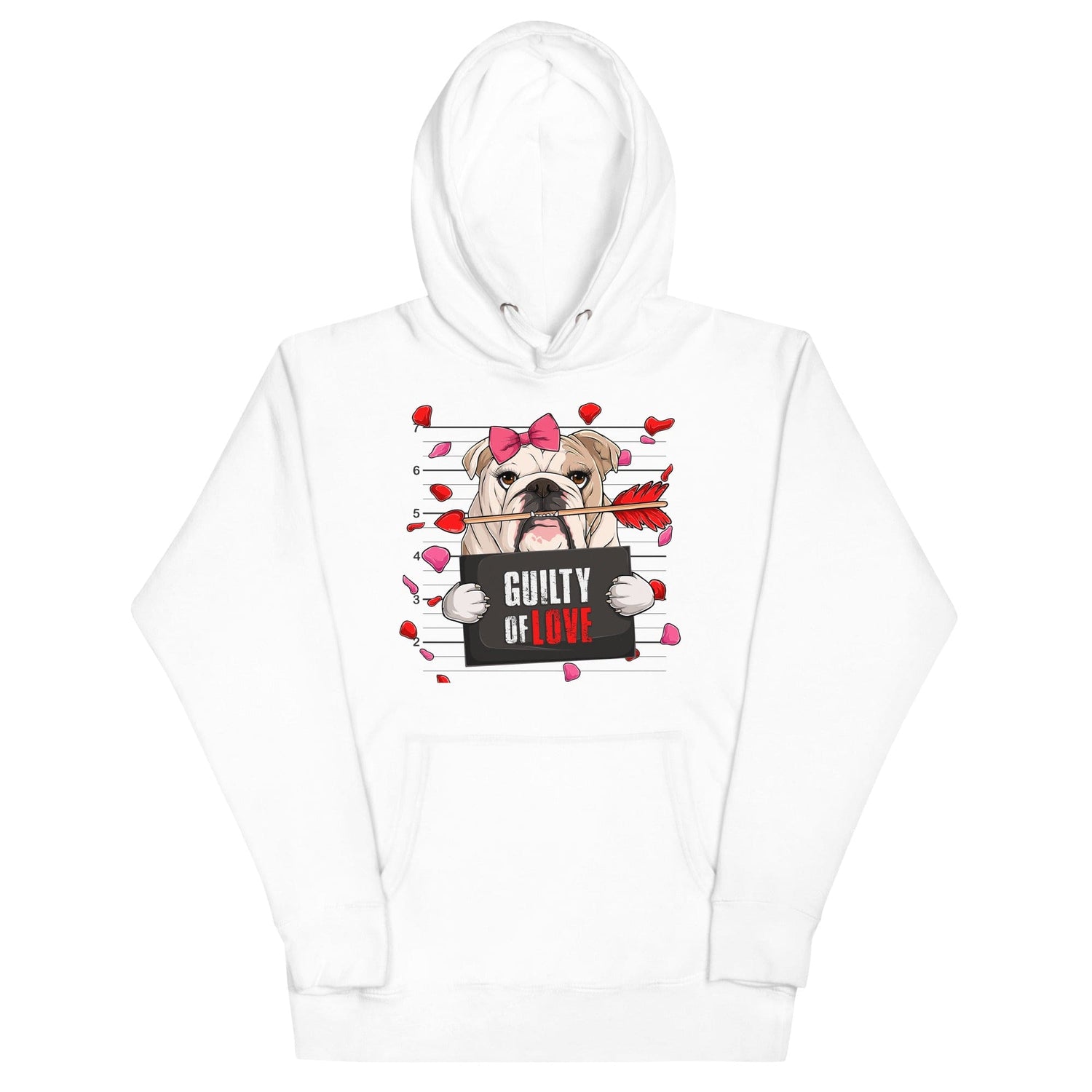 Gorgeous Fawn &amp; White Colored English Bulldog Guilty of Love Unisex Hoodie