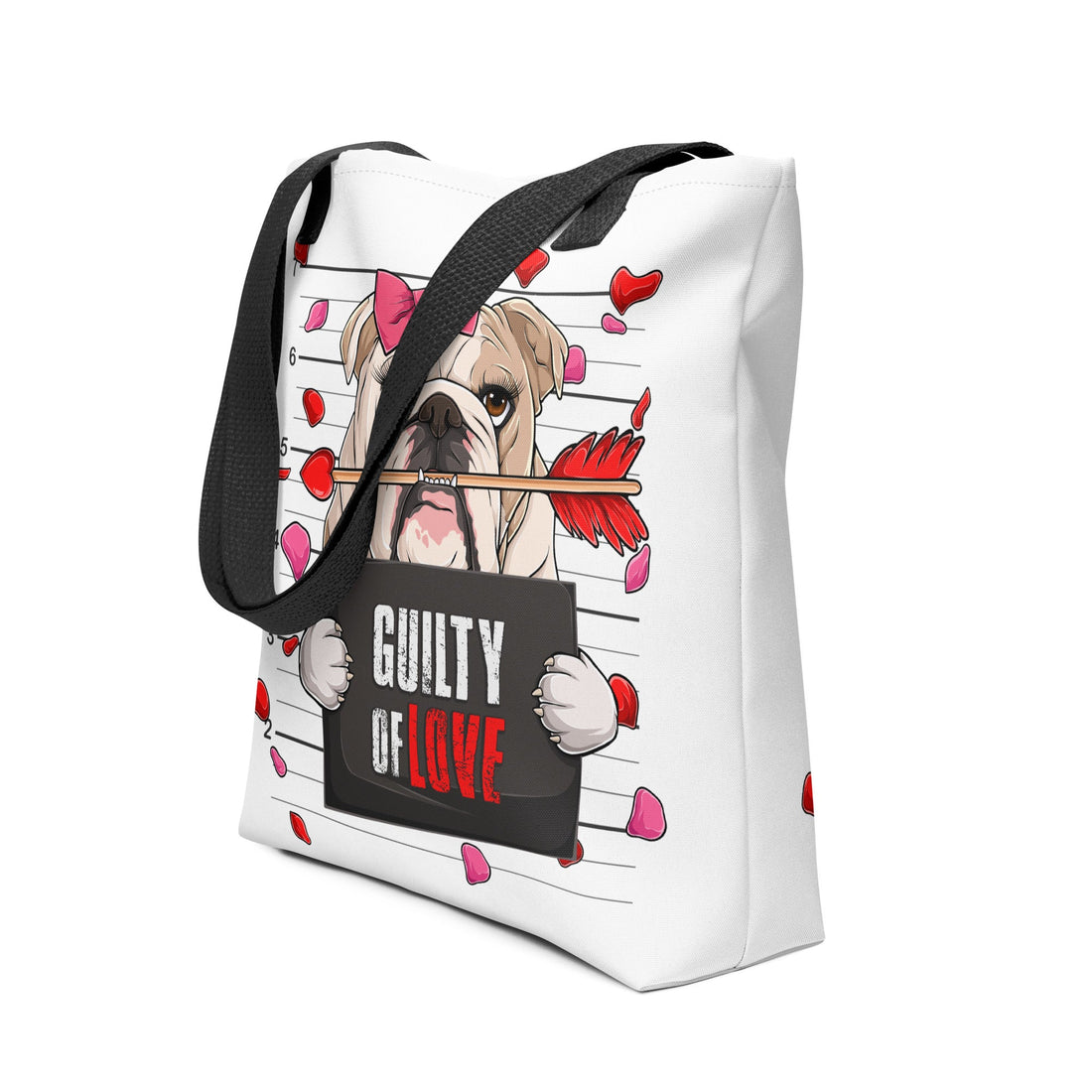 Gorgeous Fawn &amp; White Colored Female English Bulldog Guilty of Love Tote Bag