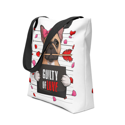 Gorgeous Fawn &amp; White Colored Female French Bulldog Guilty of Love Tote Bag