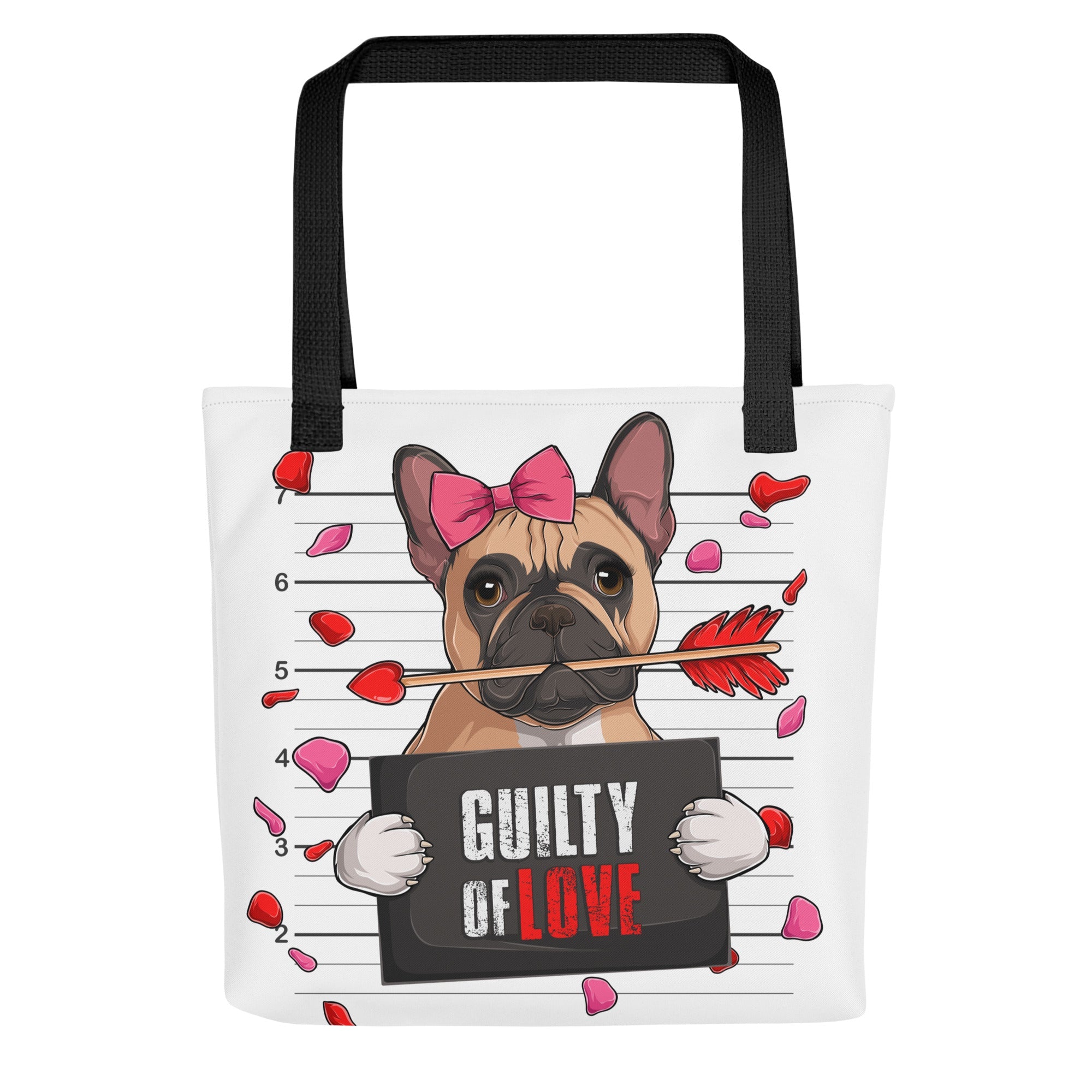 Gorgeous Fawn &amp; White Colored Female French Bulldog Guilty of Love Tote Bag