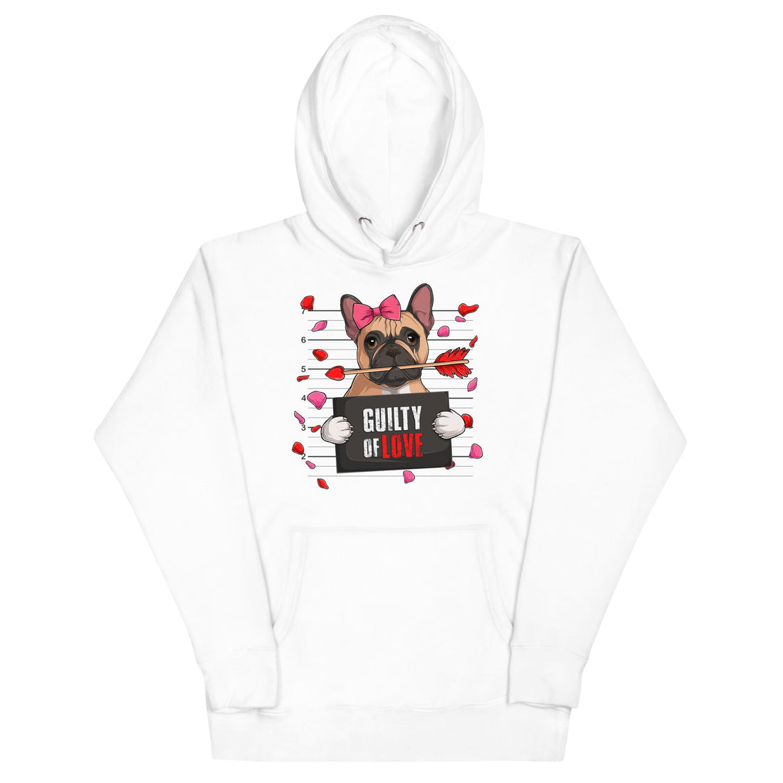 Gorgeous Fawn &amp; White Colored Female French Bulldog Guilty of Love Unisex Hoodie