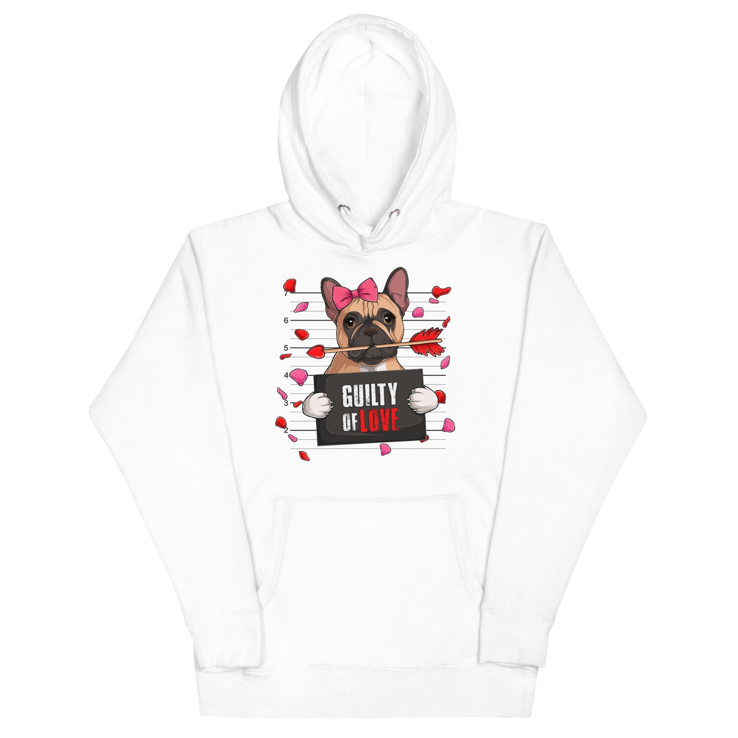 Gorgeous Fawn &amp; White Colored Female French Bulldog Guilty of Love Unisex Hoodie