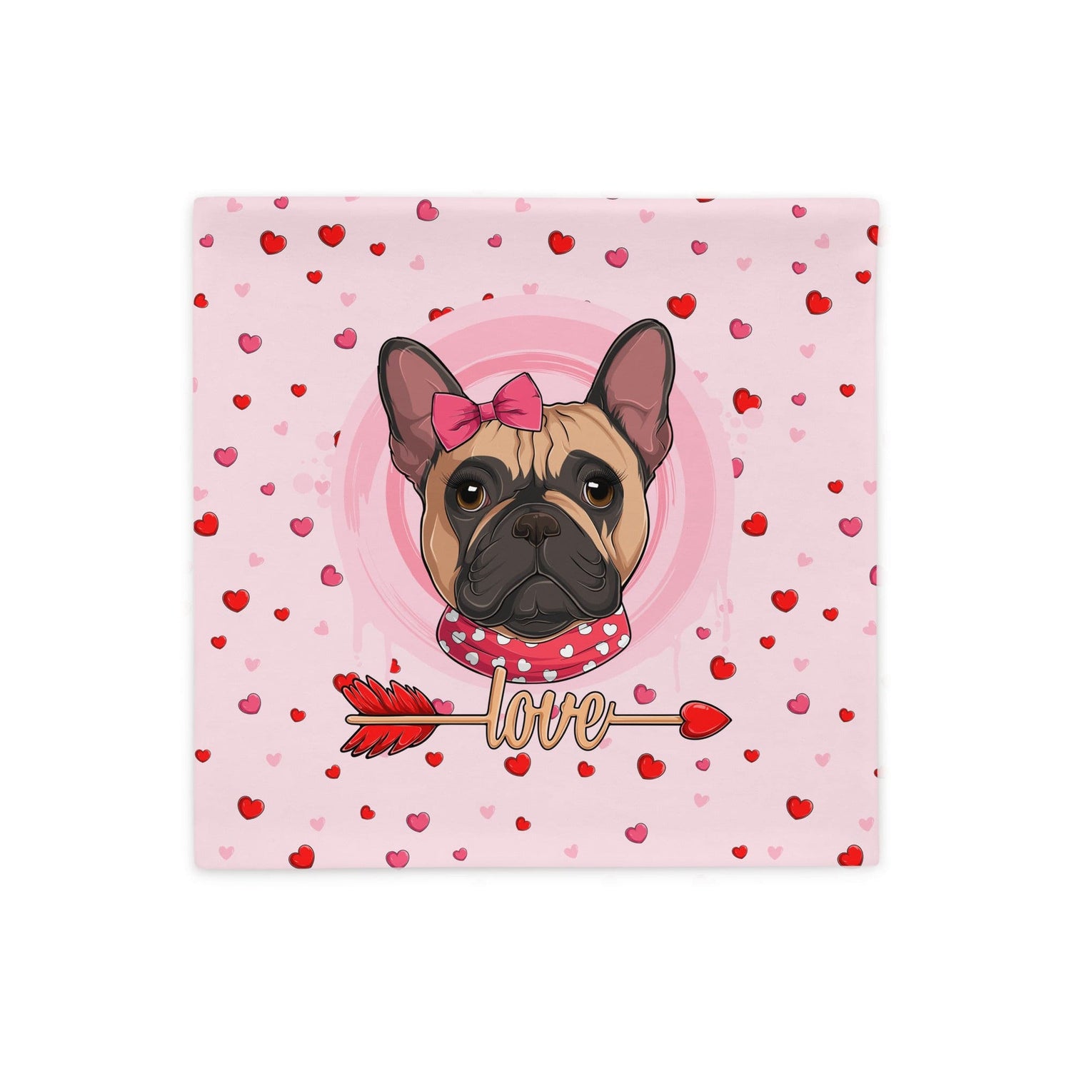 Gorgeous Fawn &amp; White Colored Female French Bulldog Pink Valentine&