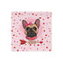 Gorgeous Fawn & White Colored Female French Bulldog Pink Valentine&