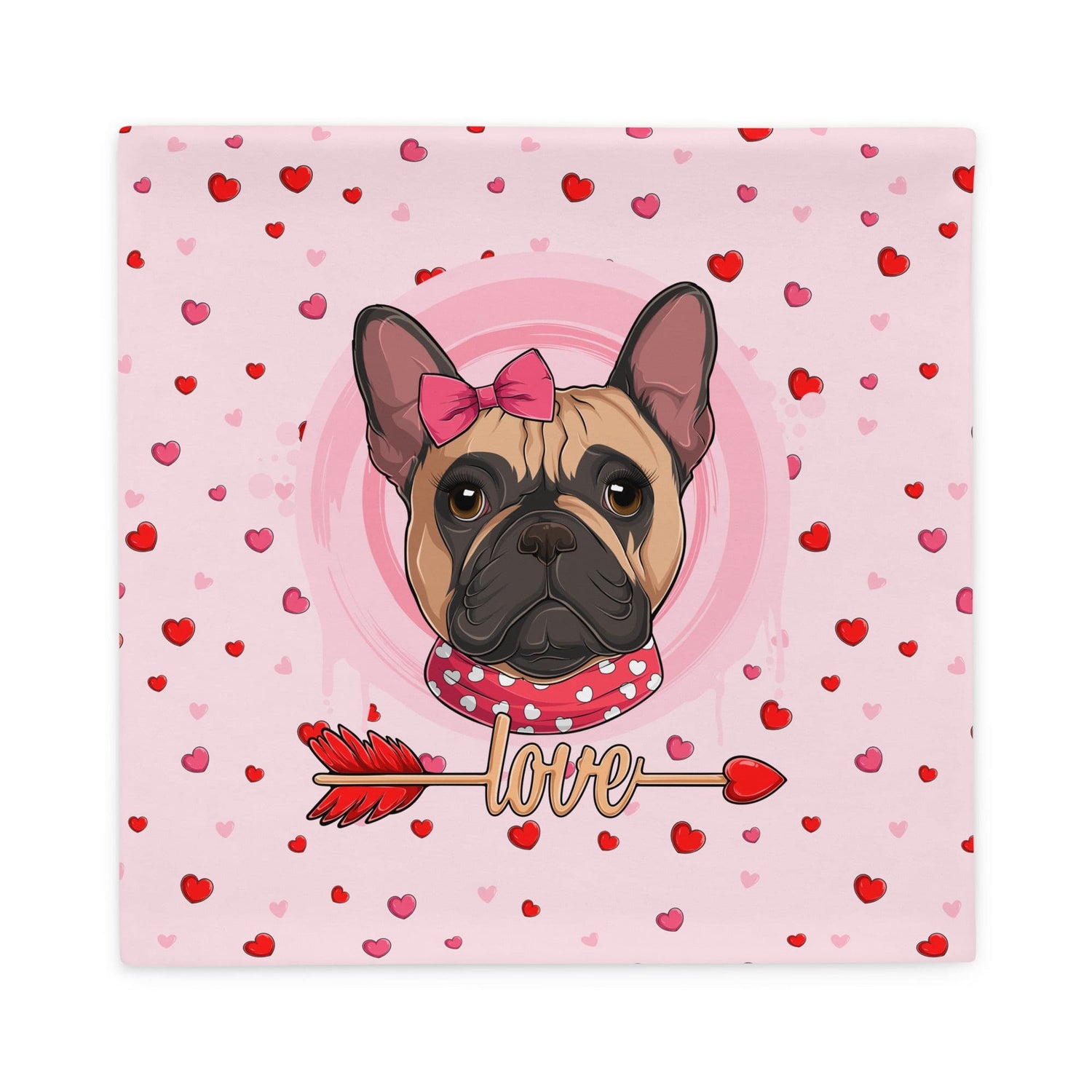 Gorgeous Fawn &amp; White Colored Female French Bulldog Pink Valentine&