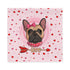 Gorgeous Fawn & White Colored Female French Bulldog Pink Valentine&