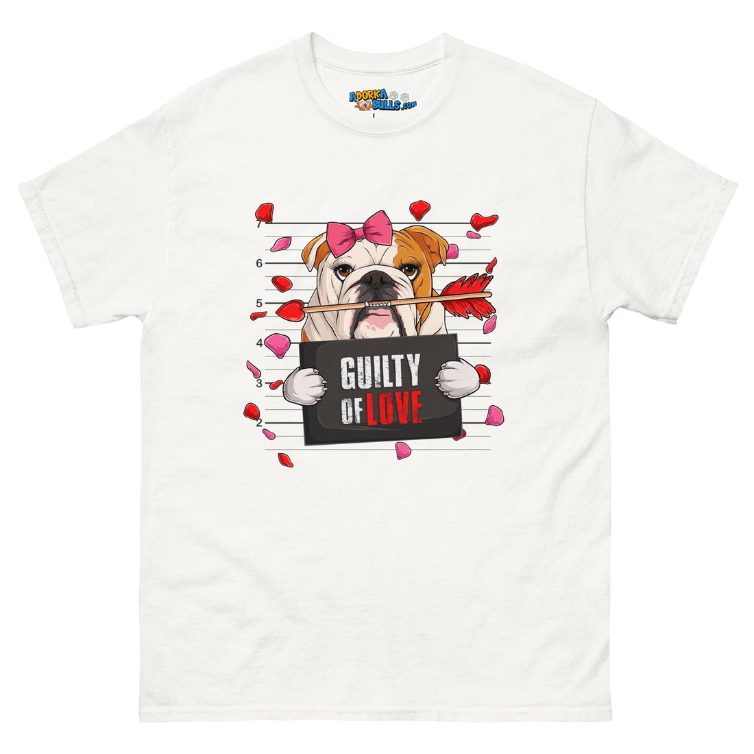 Gorgeous Red & White Colored Female English Bulldog Guilty of Love Men&