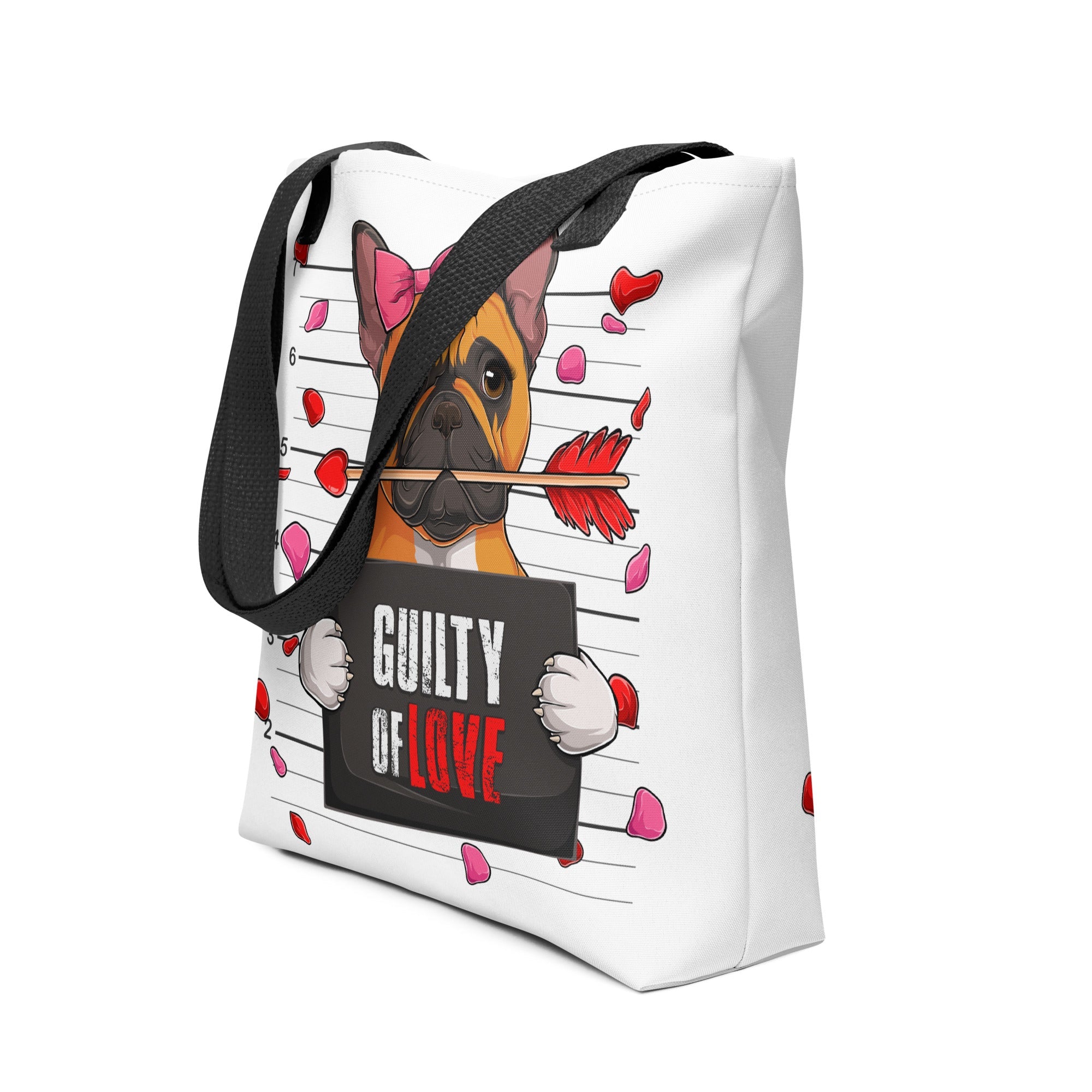 Gorgeous Red &amp; White Colored Female French Bulldog Guilty of Love Tote Bag