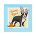 Green "Bunny Kisses" Female Frenchie Pillow Case | B&W Colored