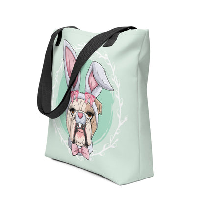 Green Easter Bunny Tote Bag