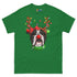 Grumpy Reindeer Female Bulldog T-Shirt | B&W Colored