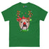 Grumpy Reindeer Female Bulldog T-Shirt | Fawn & White Colored