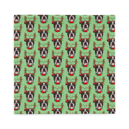Grumpy Reindeer Male Bulldog Pillow Case | Black &amp; White Colored