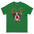 Grumpy Reindeer Male Bulldog T-Shirt | B&W Colored