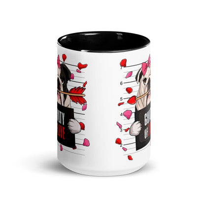 "Guilty of Love" English Bulldog Mug | B&amp;W Colored Female