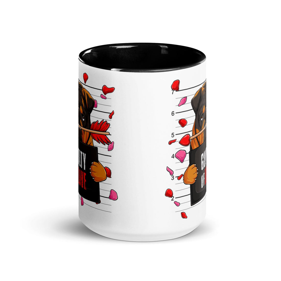 "Guilty of Love" English Bulldog Mug | Tri Colored Male