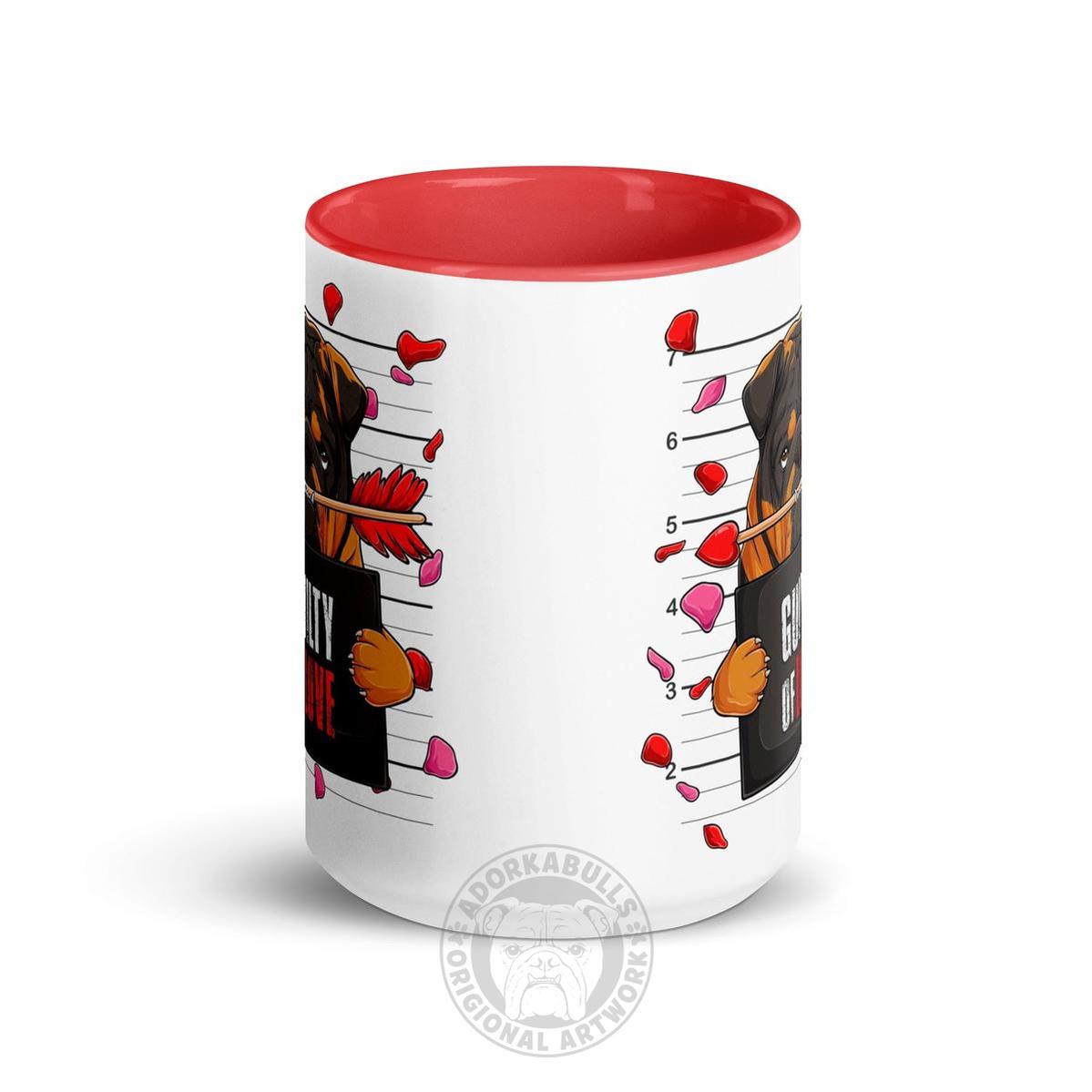 "Guilty of Love" English Bulldog Mug | Tri Colored Male