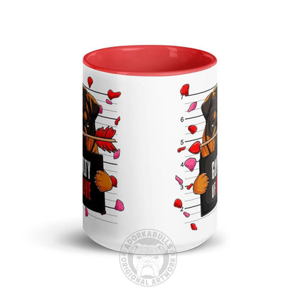 "Guilty of Love" English Bulldog Mug | Tri Colored Male