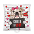 "Guilty of Love" English Bulldog Throw Pillow | Fawn & White Colored Female