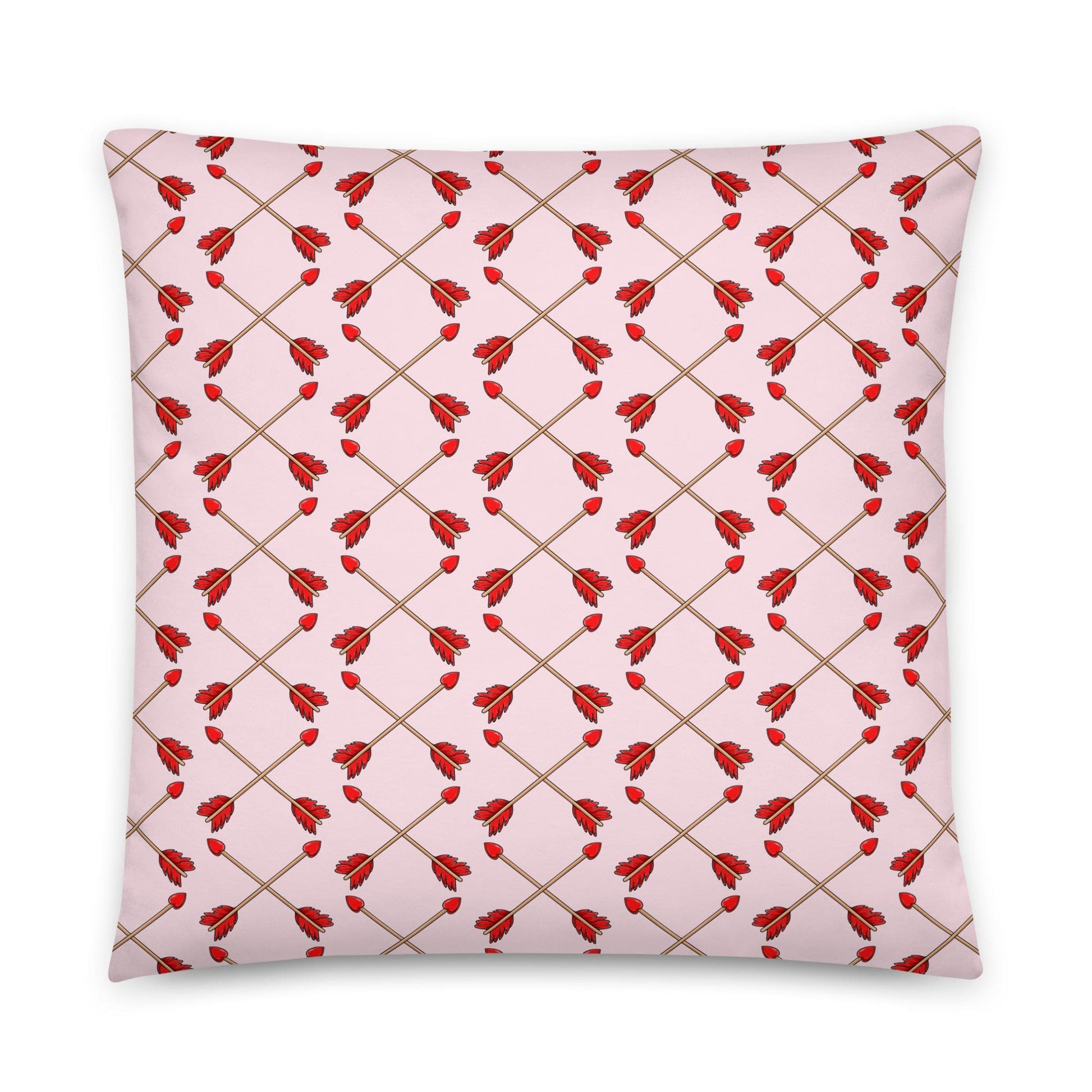 "Guilty of Love" English Bulldog Throw Pillow | Red & White Colored Female