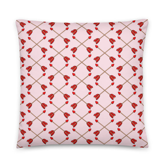 "Guilty of Love" English Bulldog Throw Pillow | Red & White Male