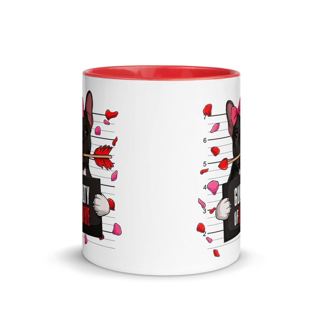 "Guilty of Love" French Bulldog Mug | B&W Colored Female