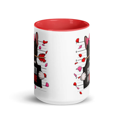 "Guilty of Love" French Bulldog Mug | B&amp;W Colored Female