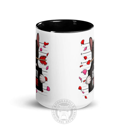 "Guilty of Love" French Bulldog Mug | B&amp;W Colored Male
