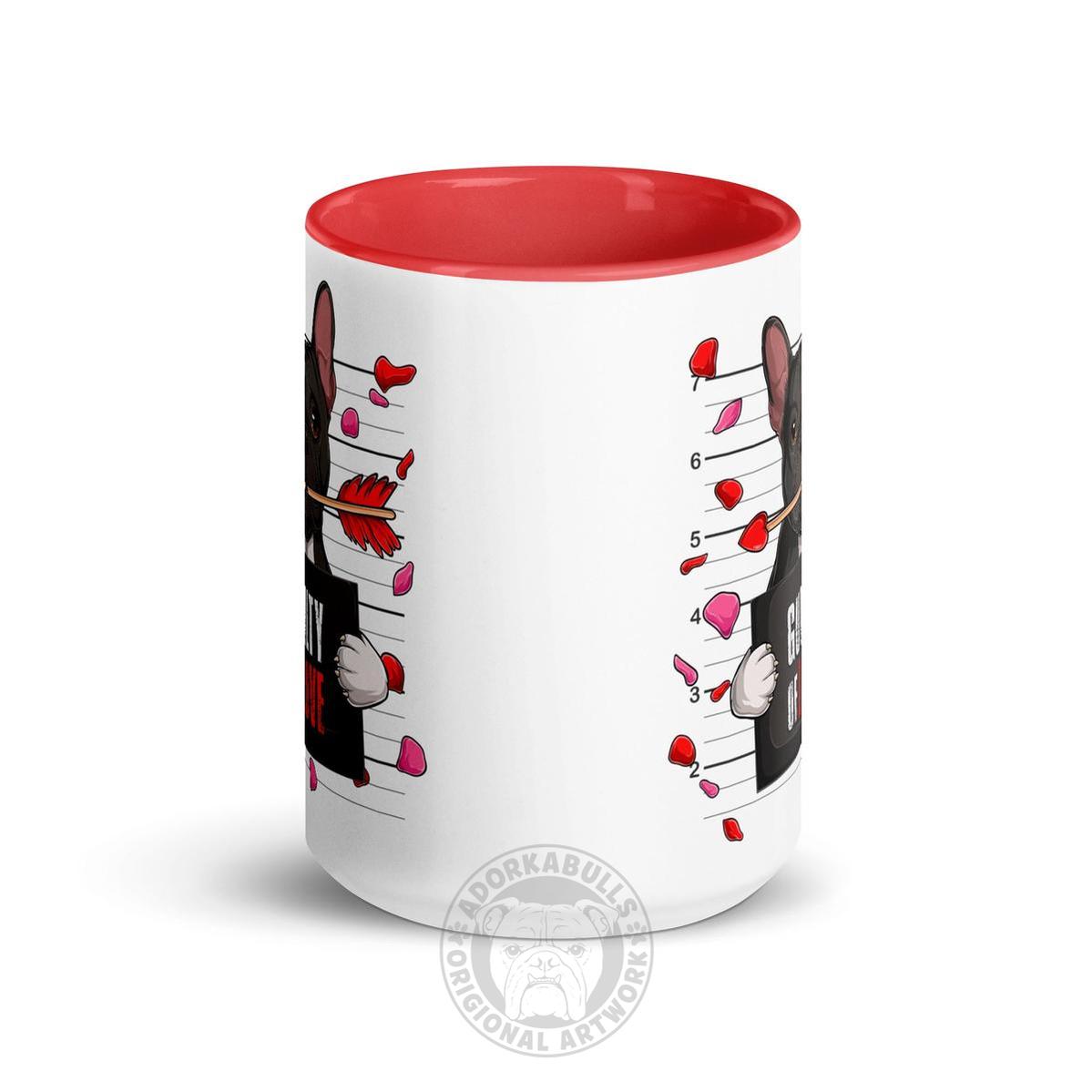 "Guilty of Love" French Bulldog Mug | B&amp;W Colored Male
