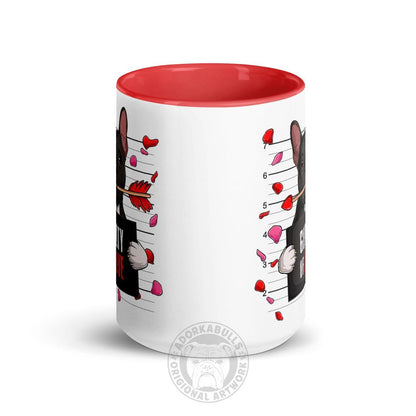 "Guilty of Love" French Bulldog Mug | B&amp;W Colored Male