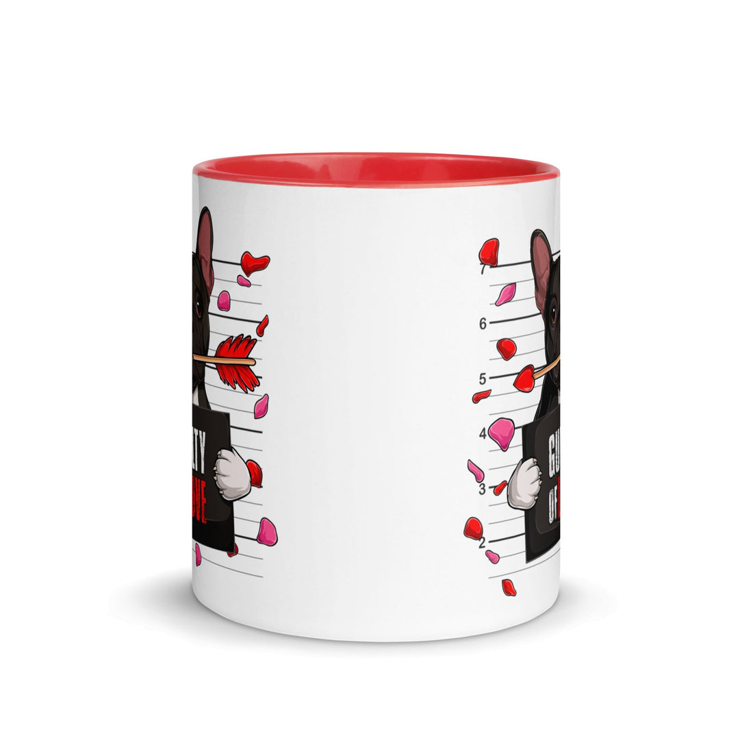 "Guilty of Love" French Bulldog Mug | B&W Colored Male