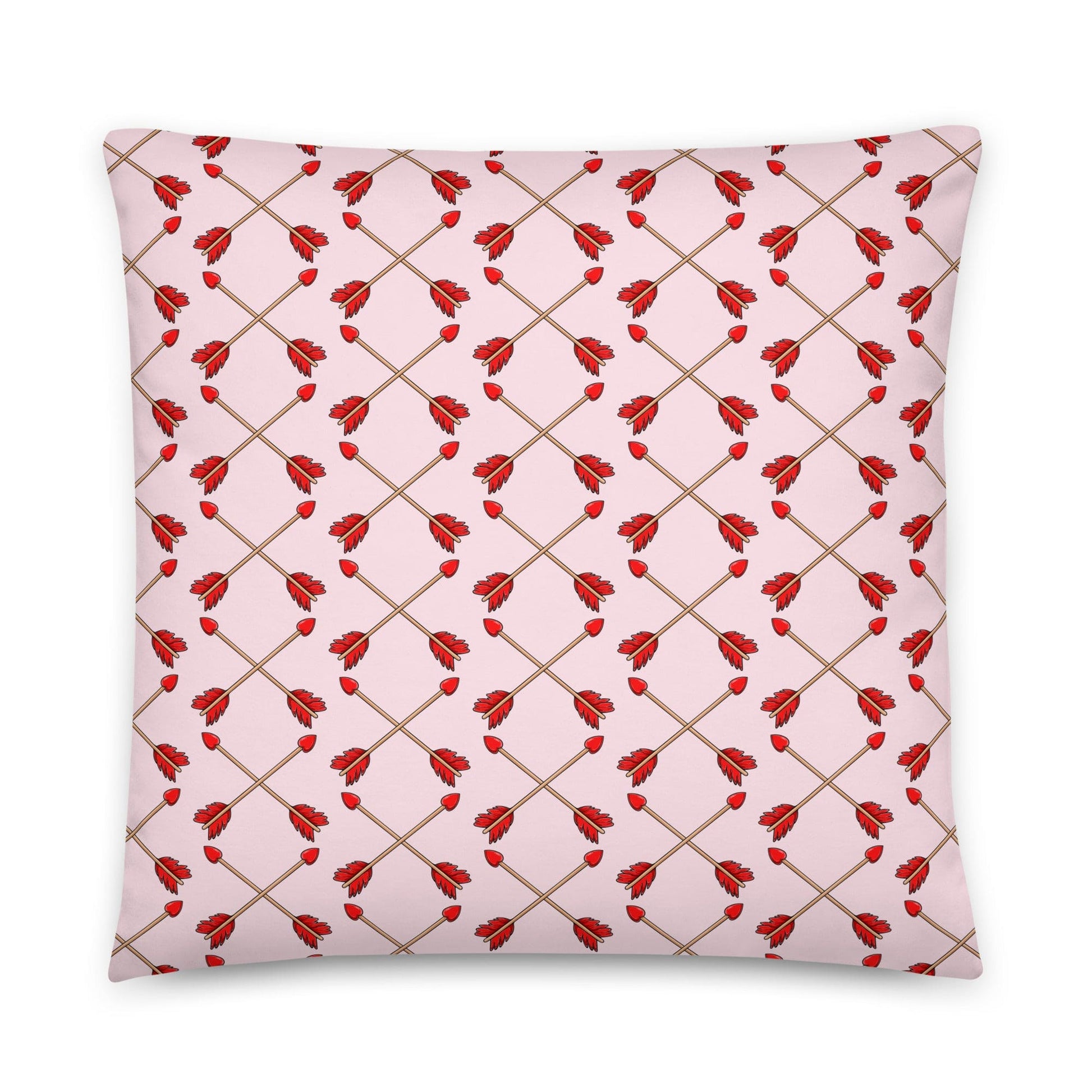 "Guilty of Love" French Bulldog Throw Pillow | Fawn & White Colored Female