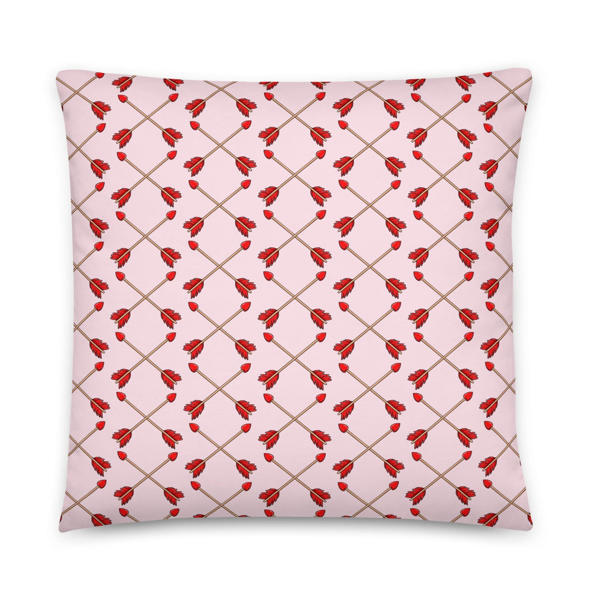 "Guilty of Love" French Bulldog Throw Pillow | Red & White Colored Female