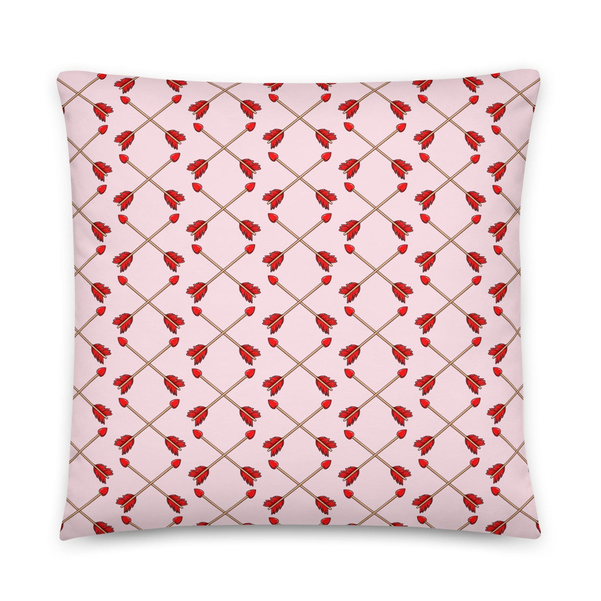 "Guilty of Love" French Bulldog Throw Pillow | Red & White Colored Male