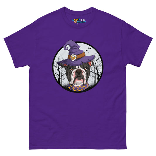 Halloween Bulldog Men's Classic Tee | B&W Colored Female