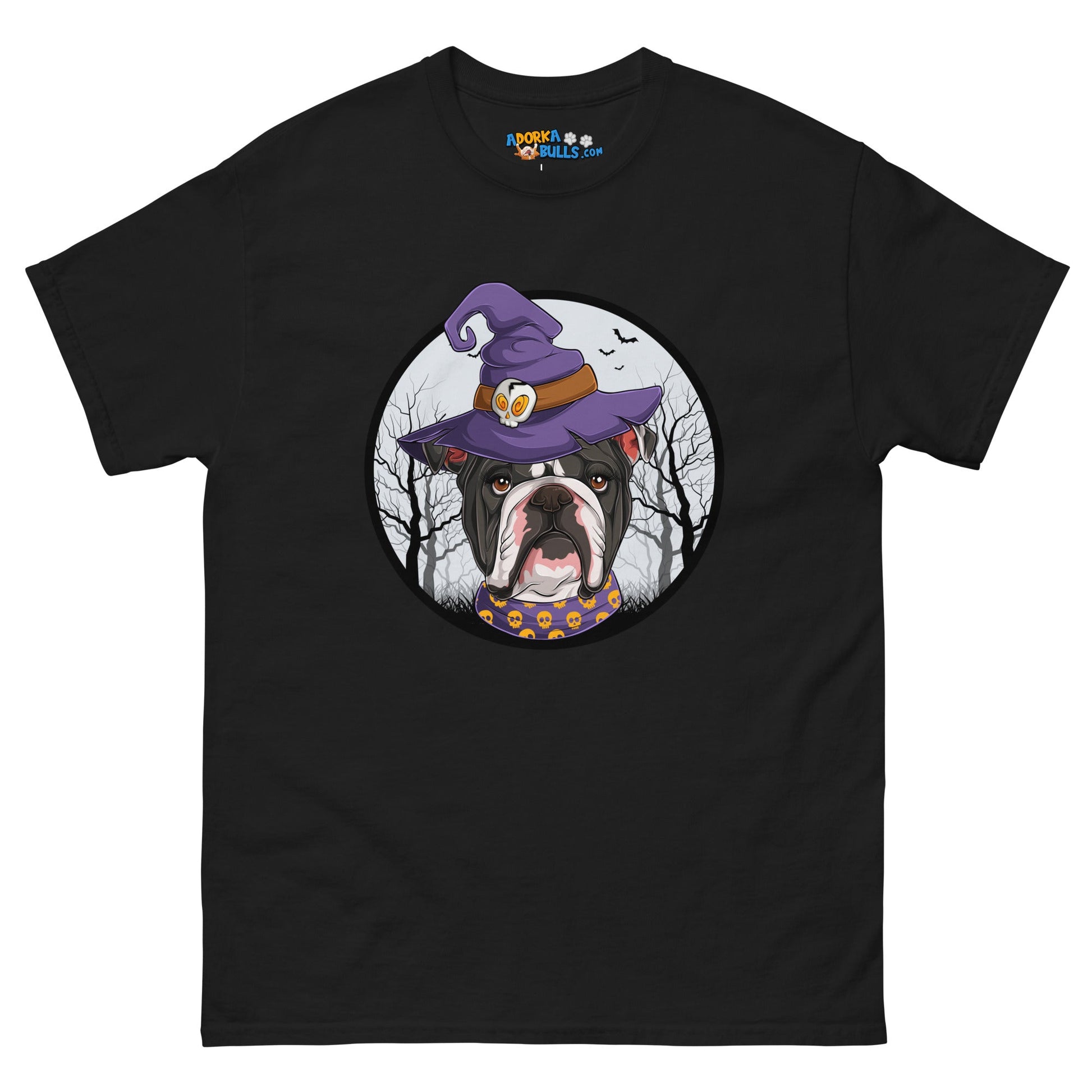 Halloween Bulldog Men's Classic Tee | B&W Colored Female