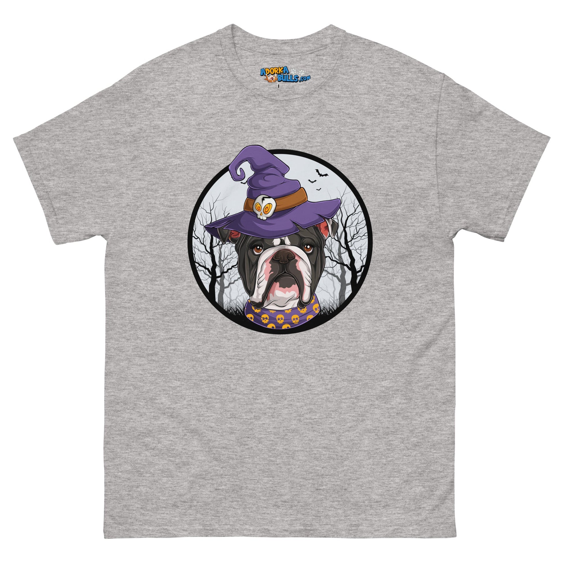 Halloween Bulldog Men's Classic Tee | B&W Colored Female