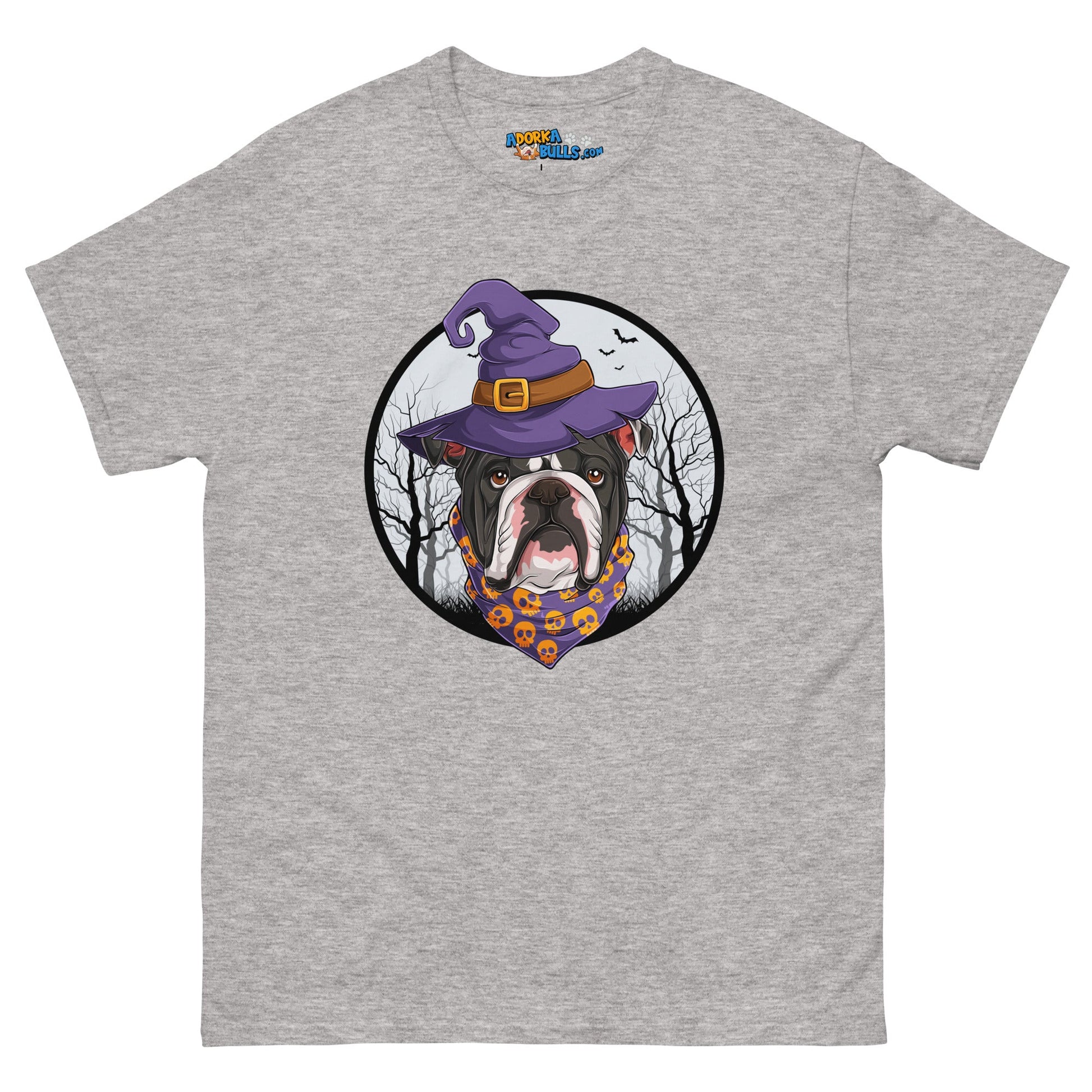 Halloween Bulldog Men's Classic Tee | B&W Colored Male