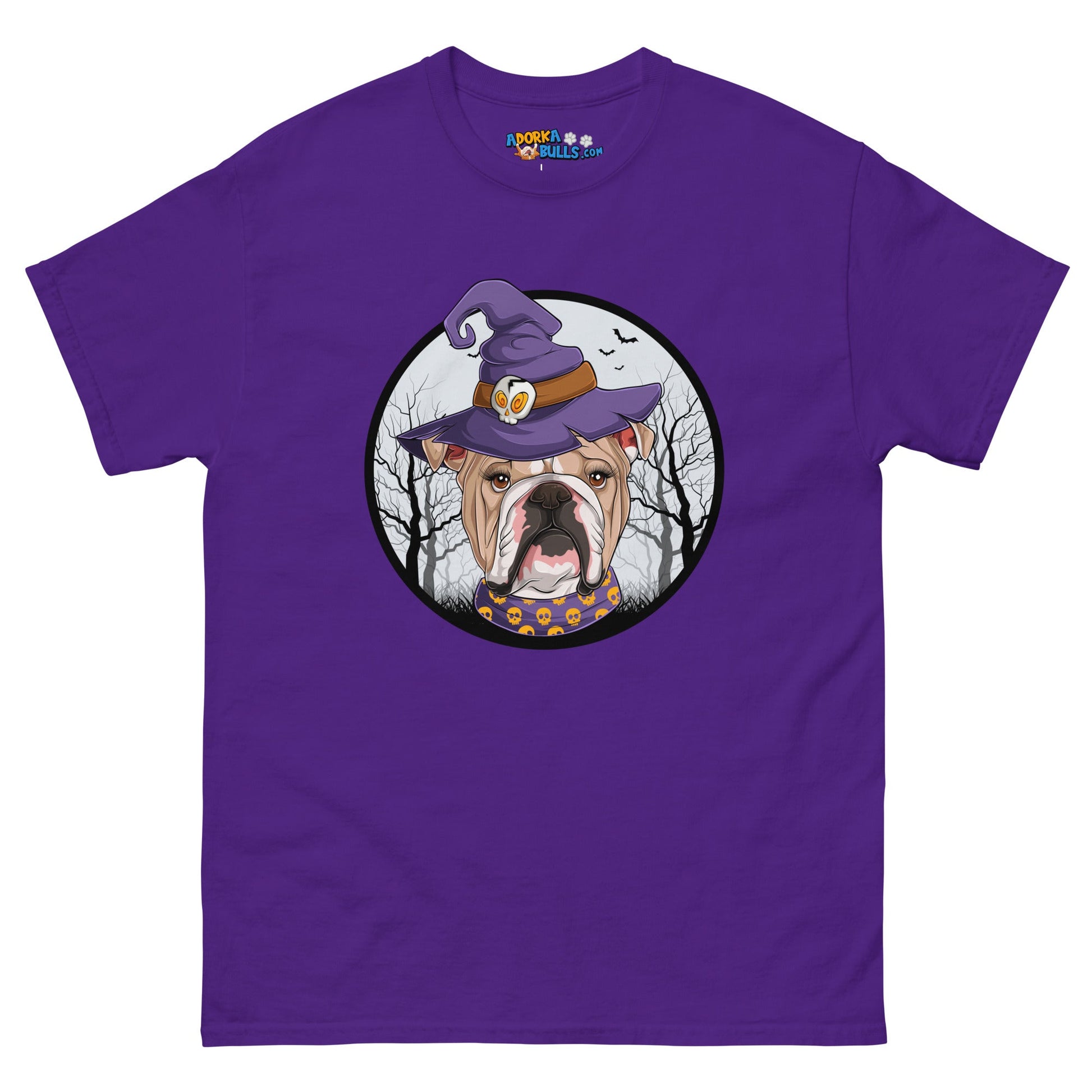 Halloween Bulldog Men's Classic Tee | Fawn & White Colored Female