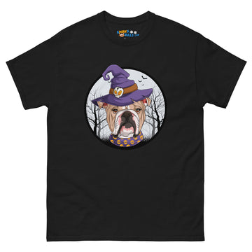 Halloween Bulldog Men's Classic Tee | Fawn & White Colored Female