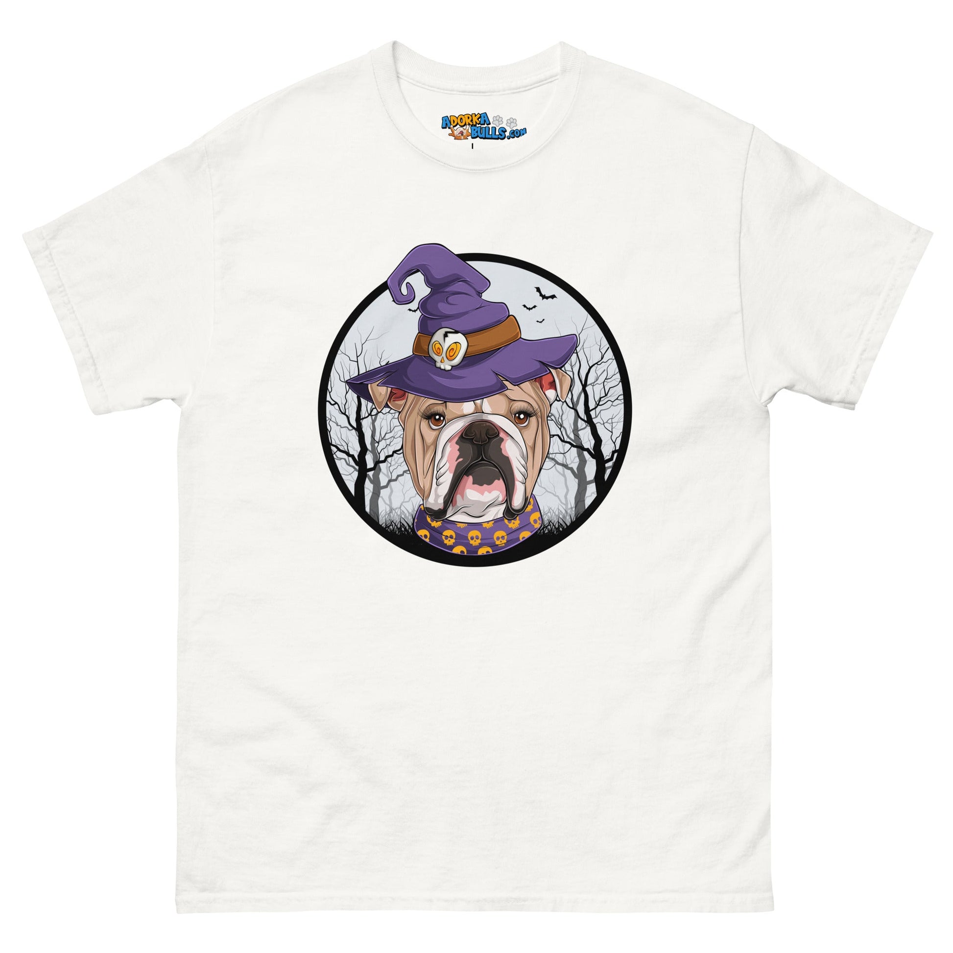 Halloween Bulldog Men's Classic Tee | Fawn & White Colored Female