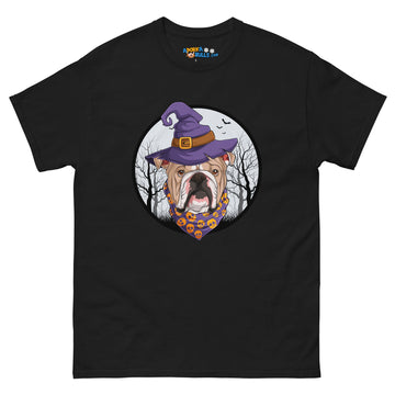 Halloween Bulldog Men's Classic Tee | Fawn & White Colored Male