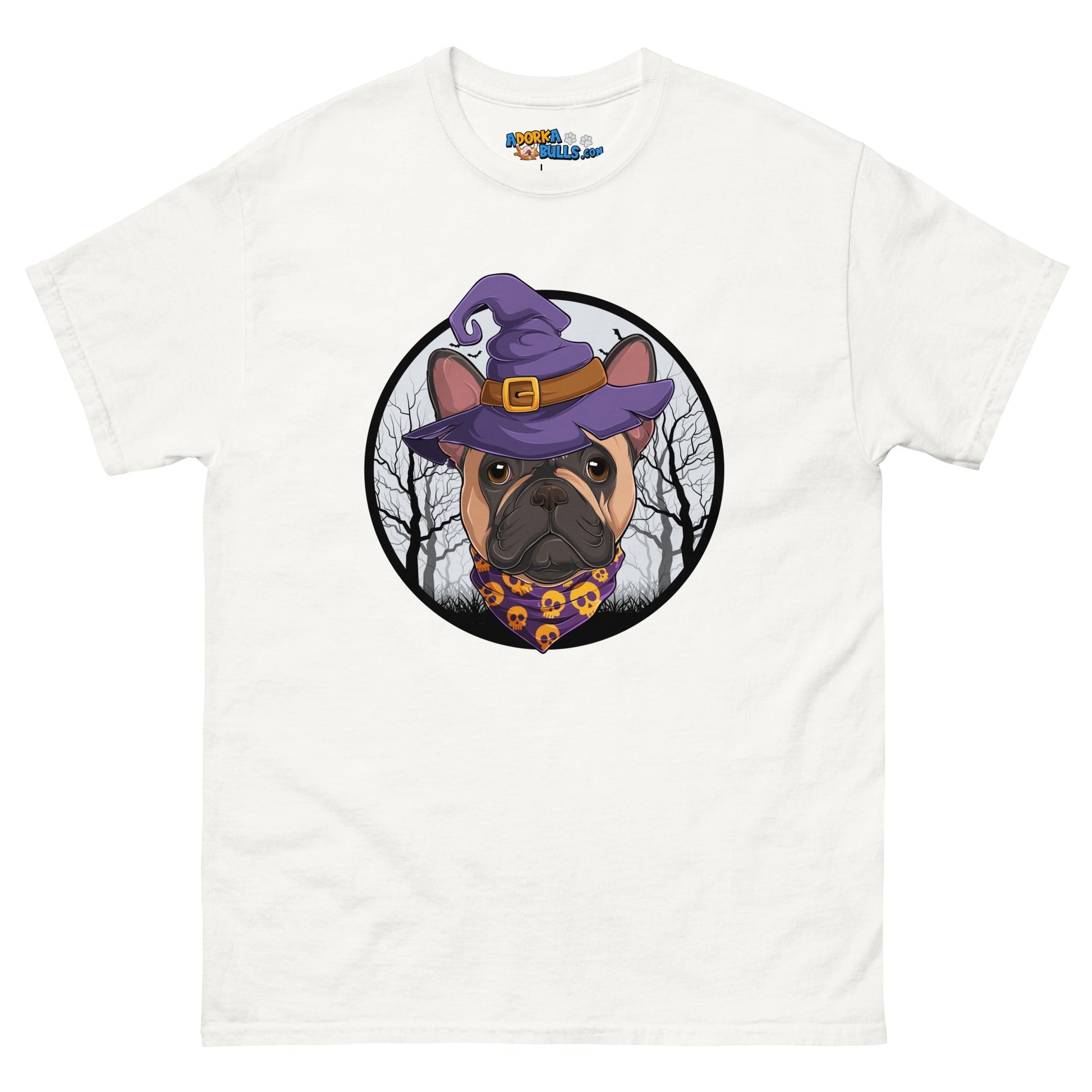 Halloween Frenchie Men's Classic Tee | Fawn & White Colored Male