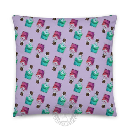 Halloween Potion &amp; Cauldron Bulldog Throw Pillow | Spina Bifida | English Bulldog · Black &amp; White · Male