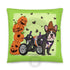 Halloween Pumpkin & Bats Pillow
